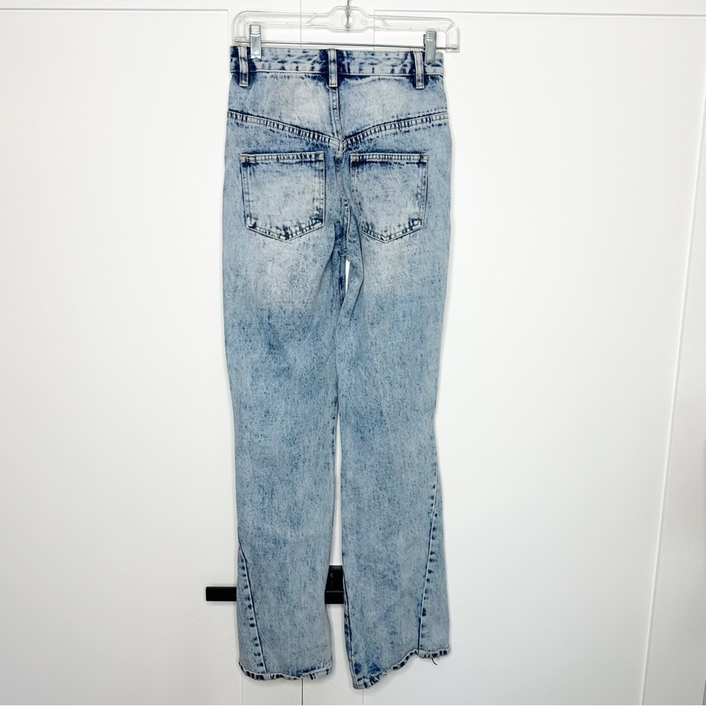 Tiger Mist Adelpha high waist acid wash jeans XXS 24” flare 90’s Y2K high rise - Picture 7 of 13